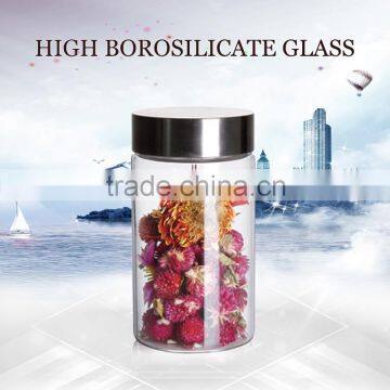 china factory 350ml borosilicate glass jar for food storage