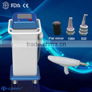 Tattoo Removal Laser Equipment Easy Work Professional 1064nm 532nm Portable Q Switched 0.5HZ Nd Yag Laser Laser Tattoo Hair Removal Machine