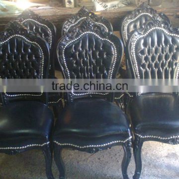 Black baroque dining chair