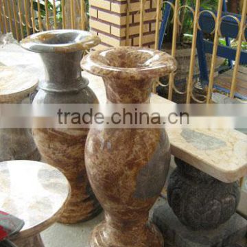 Marble floral vase