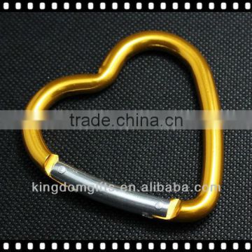 Gold Heart Shape Aluminum Carabiner