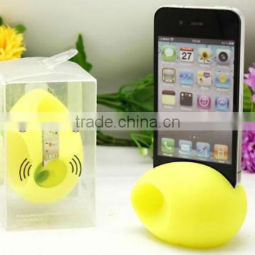 Cell phone silicone egg sound amplifier or speaker