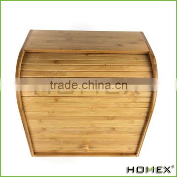 Bamboo bread storage box with lid Homex-BSCI