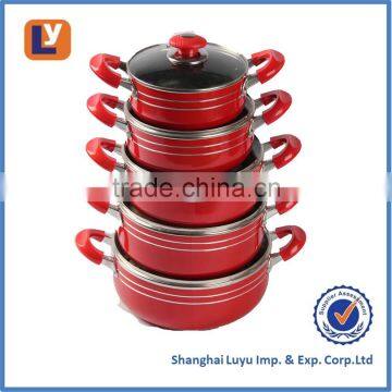 aluminium non-stick cookware stock pot set