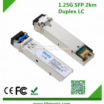 1.25Gb/s 2km SFP Transceiver Hot Pluggable, Duplex LC 1310nm Multi-mode, for huawei ar240 router