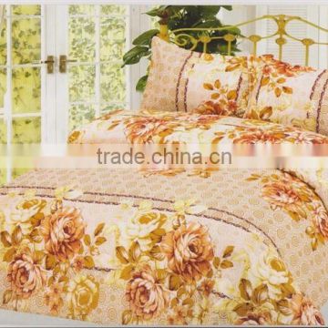 100%polyester digital printed embroidery flower design diamond velvet luxury bedding set