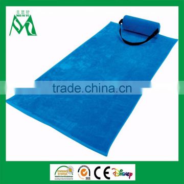 Bamboo seat towel beach towel with inflatable pillow