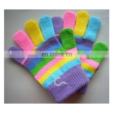 Magic gloves for kids.knitted gloves,jacquard gloves, acrylic glove,with priting gloves,Embr. gloves,