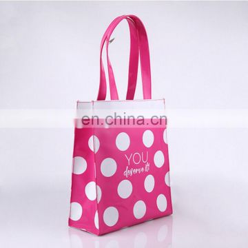 Pink Luxury Full Printing Button Closure Candy Bag Vinyl Gift Bag