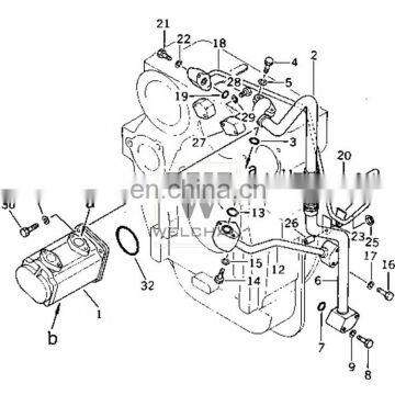 Tandem Pump Hydraulic Single Pump 705-30-31203 Loader Hydraulic Spare Part WA450 Gear Pilot Pump