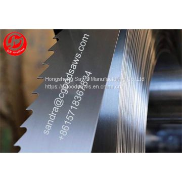 Wide band saws blade for woodworking cutting wood logs in sawmill
