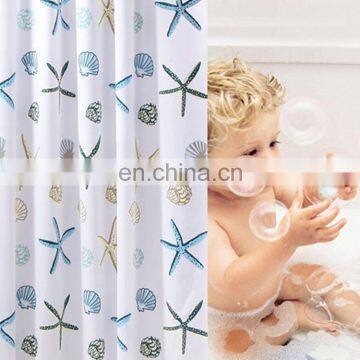 2020 Hot Sale Beautiful Printed Bathroom PEVA Eco Shower Curtain