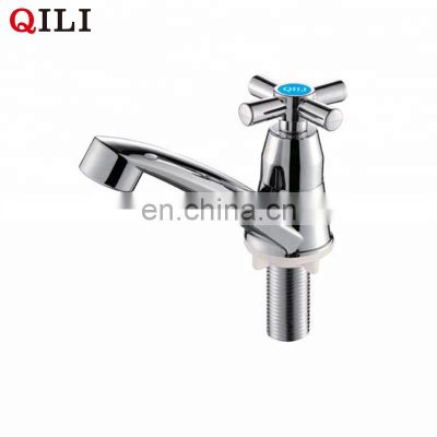 chrome plastic pull-down single cold basin faucet