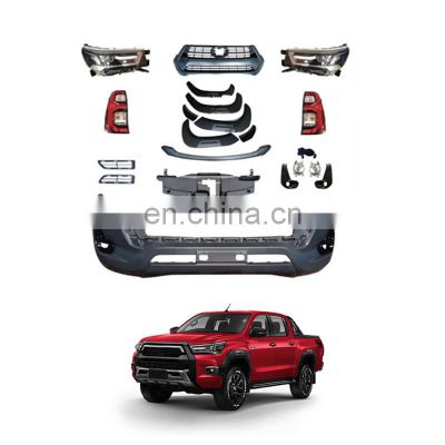 Car Accessories Front Bumper Facelift Conversion Bodykit Body Kit for 2016-19 Toyota REVO UPGRADE TO 2021 HILUX REVO