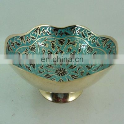 metal craft coloured shiny finished bowl