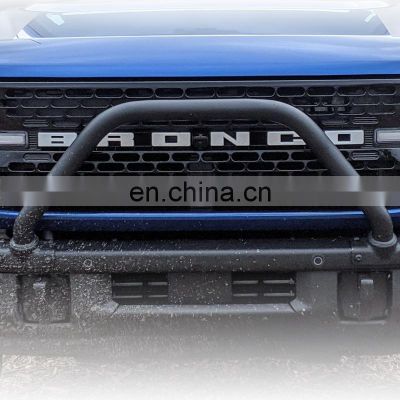 Black Steel Front Brush Guard For Ford Bronco 2021