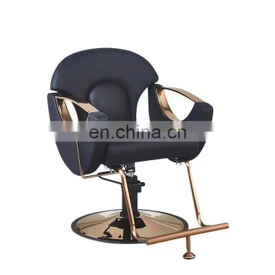 luxury hydraulic salon styling chair Rose gold barber chair nail makeup chair Salon furniture