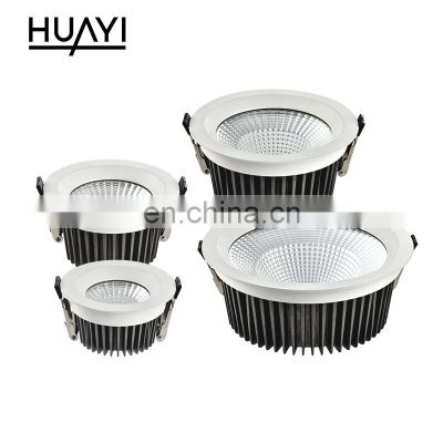 HUAYI Cheap Price Round COB 10w 20w 28w 42w Indoor Office Home Ceiling Recessed  LED Downlight