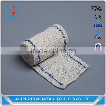 YD-3003 Cotton Spandex Elastic Crepe Bandages With Blue Lines