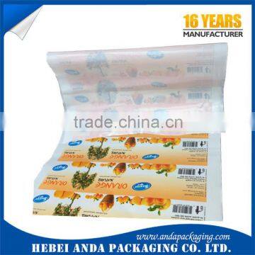 Milk white LDPE film for water and juice plastic packaging /wrapping film roll/juice plastic bag