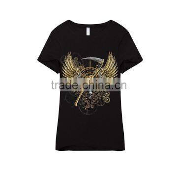 black evil designs slim fitted women's t shirt