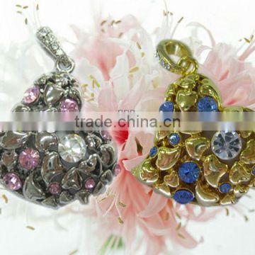 Colorful Heart Shape Jewellery USB For Promotion