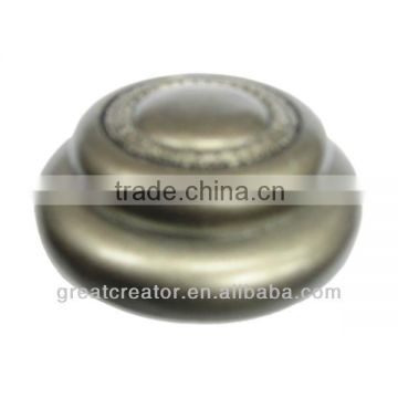Round Champagne Curtain Rod End Caps