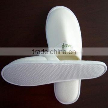 Hotel consumable amenity cotton fabric upper material bath slipper