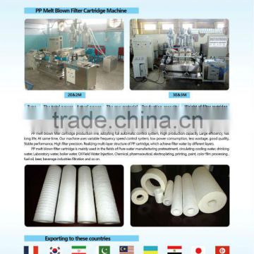 New PP melt blown filter machine from Shirly in China
