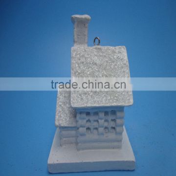 resin snow covered house sculpture for 2017 christmas decorations