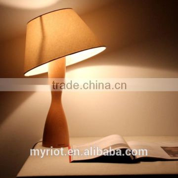 Wooden home decor bedroom desk wood reading lamp