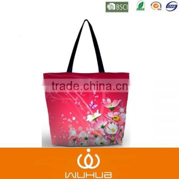 high quality printing flower customer tote bag