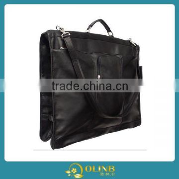 Black Leather Garment Bag,Suit Covers,Travel Bag