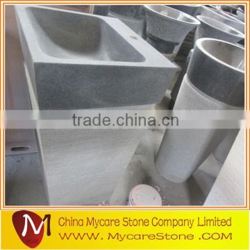 Chinese grey and white marble vanity sinks/basin