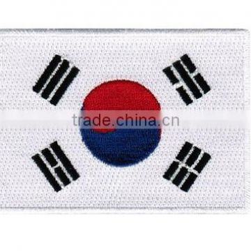 Wholesale korea flag embroidery badge