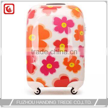 colorful plastic floral suitcase , flower pattern luggage