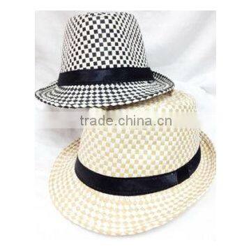 Wholesale Fedora Dress Hats Checkers Color Assorted