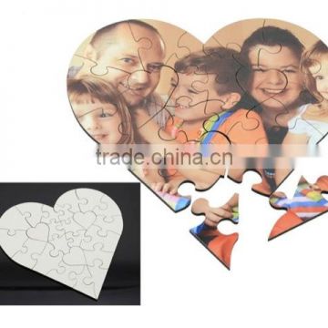 Best Sublimation Blank wood heart MDF Puzzle