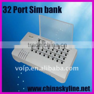 HOT SALE! Avoid sim card blocking,32 port goip gsm sim bank,