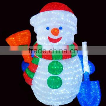 3D snowman led motif light
