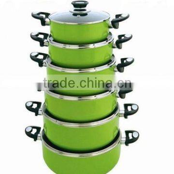 aluminum green out coating casserole set