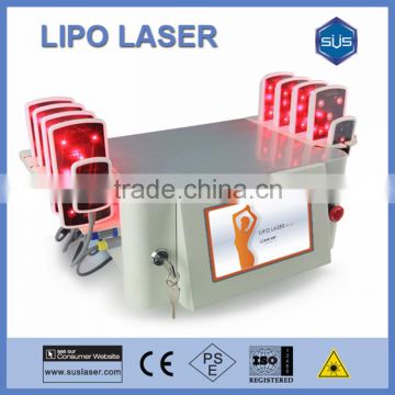 Guangzhou Manufacturer Portable 10 Pads Lipo Laser Machine/ lipo Laser Slimming Machine/lipo Laser
