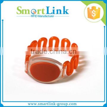 cheap RFID contactless smart silicone wristband,13.56 MHz S50 1K chip bracelet,customzied logo printing