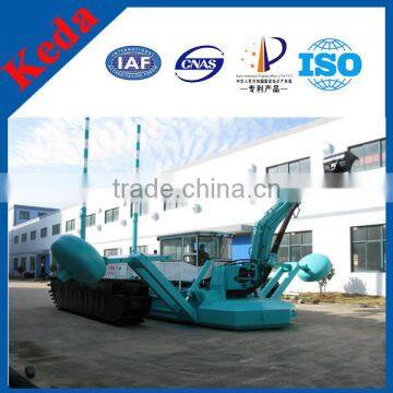 Flexible amphibious excavator dredger