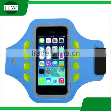 outdoor sport accessories logo printed luminous armband running stretch led mobile phone armbag arm band