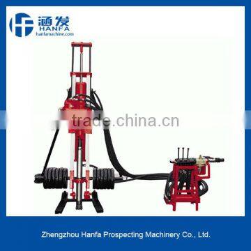 HFQ100 DTH drilling rig portable air & Full hydraulic drilling rig