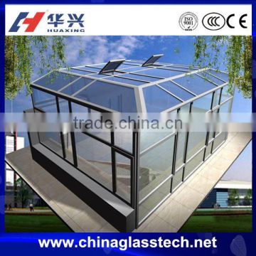 CE certificate size customized safety buliding laminated glass roof