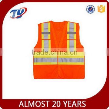 Reflective tape red safety vest traffic orange safety vest