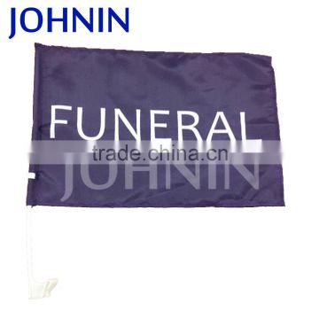 Customized Design Different Color Polyester Printed Funeral Car Flag