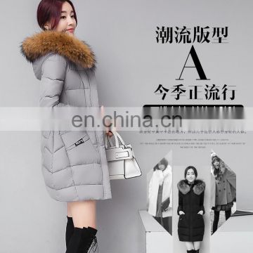 Down jacket cotton clothing women in the long section of thick hair collar collar winter winter casual cotton jacket S1021